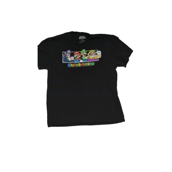 Vintage Super Mario 90's Video Game T-Shirt XL Black 100% Cotton - Picture 2 of 6